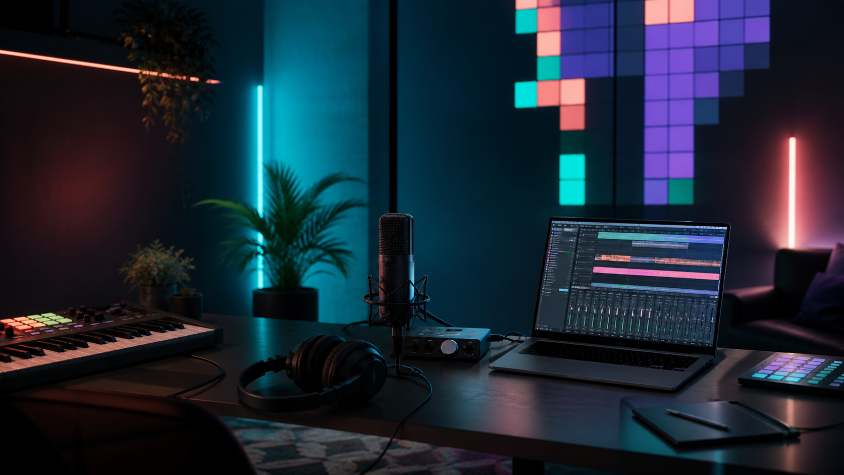 Lo-fi tech recording setup